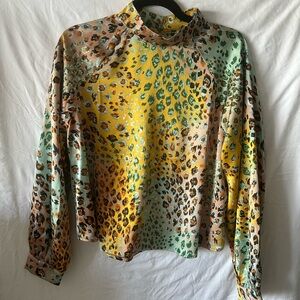 Multicolor Leopard Print Women's Top